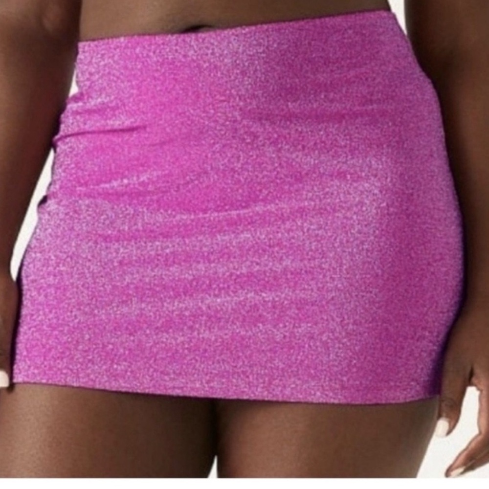 Victoria's Secret Shimmery Pink Swim Coverup Mini Skirt